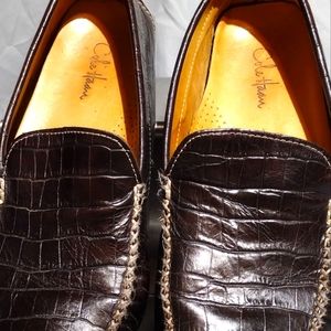 Cole Haan faux crocodile men's driving shoes